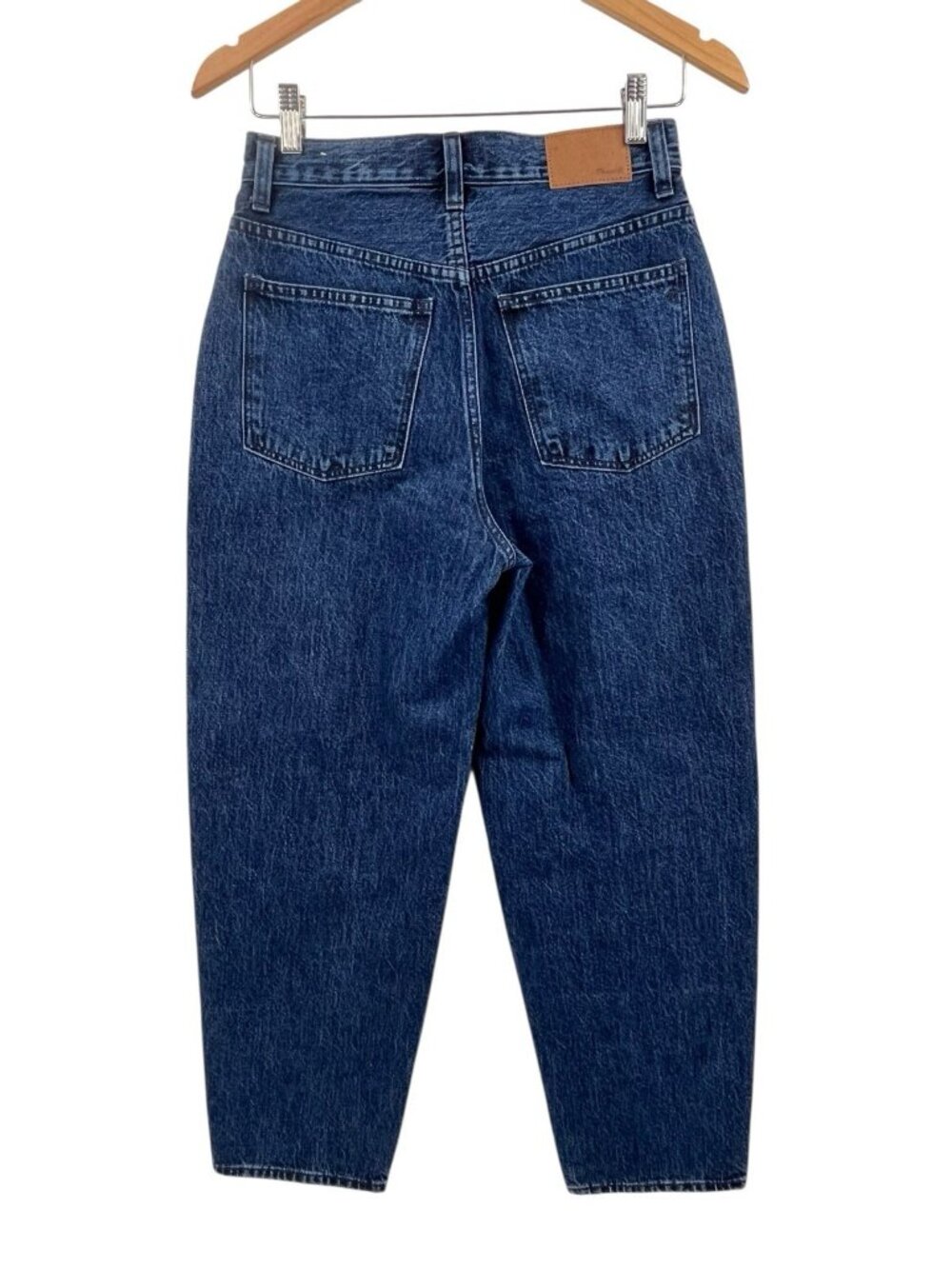 MADEWELL Women's Dark Sandford Wash Balloon V-Waist Crop Jeans Size 25 - Picture 7 of 7